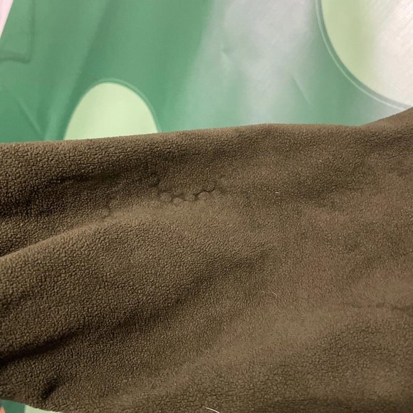 NIKE Women's full zip hooded microfleece jacket OLIVE/BLACK COLORBLOCK sz M-GUC - Picture 9 of 15